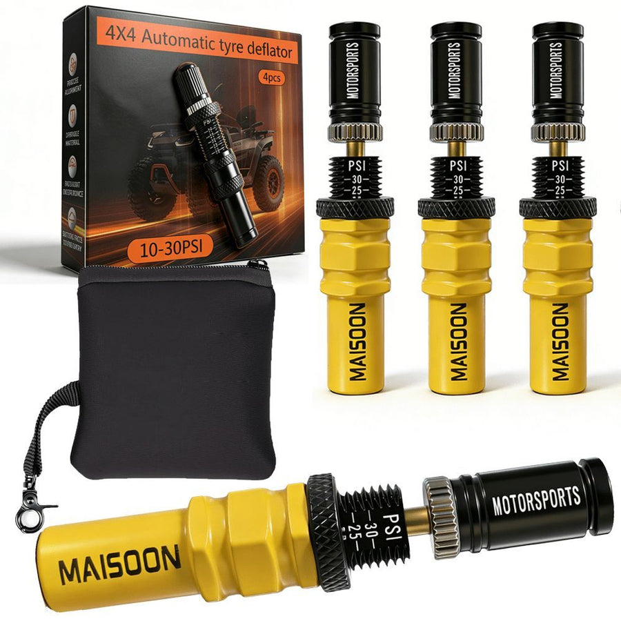 4X4 Tyre Deflator Automatic Valve Stems Adjustable Tyre Pressure Off-Road Tyre - Yellow - Size 2 sets-8pcs
