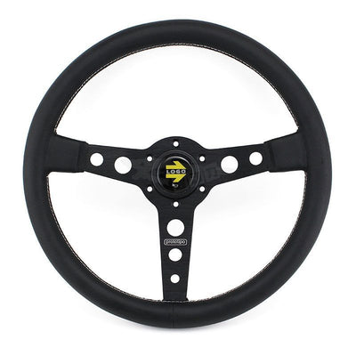 Universal Prototipo Steering Wheel, JDM Sports Steering Wheel, SIM Racing Steering Wheel, 35.56 cm Steering Wheel, Car Accessories Australia, 14 inch steering wheel, leather steering wheel, aftermarket steering wheel, universal steering wheel - Black - Si