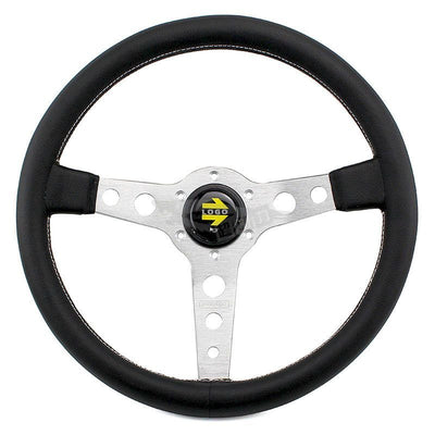 Universal Prototipo Steering Wheel, JDM Sports Steering Wheel, SIM Racing Steering Wheel, 35.56 cm Steering Wheel, Car Accessories Australia, 14 inch steering wheel, leather steering wheel, aftermarket steering wheel, universal steering wheel - Silver - S