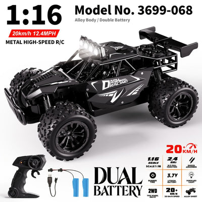 1:16 metal RC car, high-speed drifting, off-road racing car, boys toy car, 2.4GHz remote control, outdoor play toy, drift car, remote control car for kids, Australian toy - Black - Size variable speed