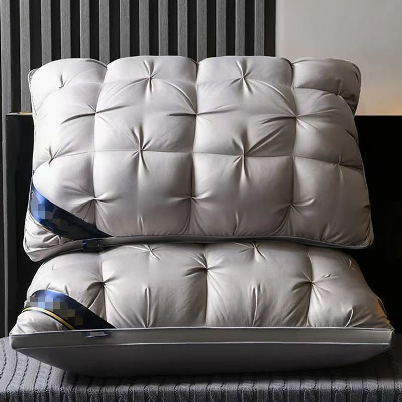 Luxury Pillow Quilted Pillow High-Quality Pillow Comfortable Pillow Bedding - Gray - Size 700g medium pillow