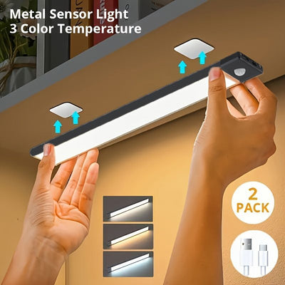 Motion Sensor Night Light LED Night Light Bar Home Lighting Garden Lighting - Black - Size 20CM