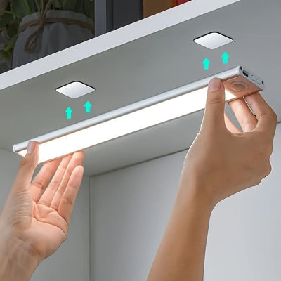 Motion Sensor Night Light LED Night Light Bar Home Lighting Garden Lighting - Silver - Size 10CM