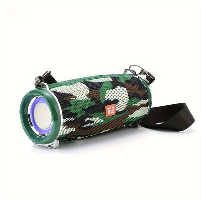 Portable Wireless Speaker Bluetooth Speaker Flashing LED Lights Party Speaker - Camouflage - Size 01
