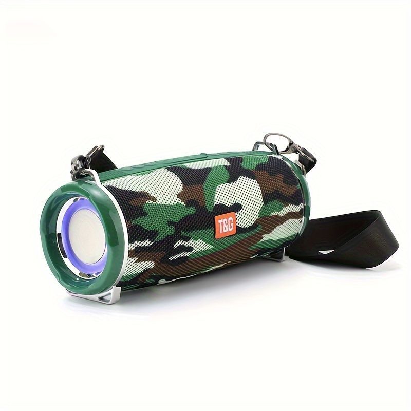 Portable Wireless Speaker Bluetooth Speaker Flashing LED Lights Party Speaker - Camouflage - Size 01
