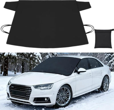 Windshield Cover 800D Oxford Fabric SUV Truck Cover Frost Resistant Waterproof - Black - Size 001