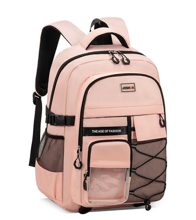 Teenager Backpack Safe Materials Backpack Multiple Compartments Backpack Ample - Pink - Size 47-34CM