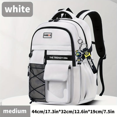 Teenager Backpack Safe Materials Backpack Multiple Compartments Backpack Ample - White - Size 44-32CM