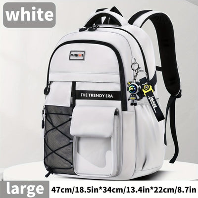 Teenager Backpack Safe Materials Backpack Multiple Compartments Backpack Ample - White - Size 47-34CM