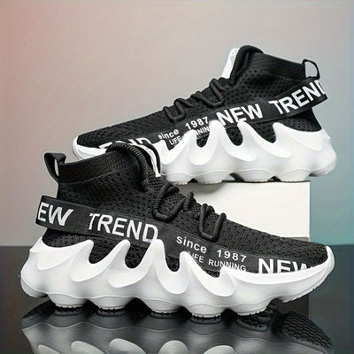 Men'S Casual Sneakers Trendy Shoes Men'S Footwear Comfortable Sneakers Stylish - Black - Size 40