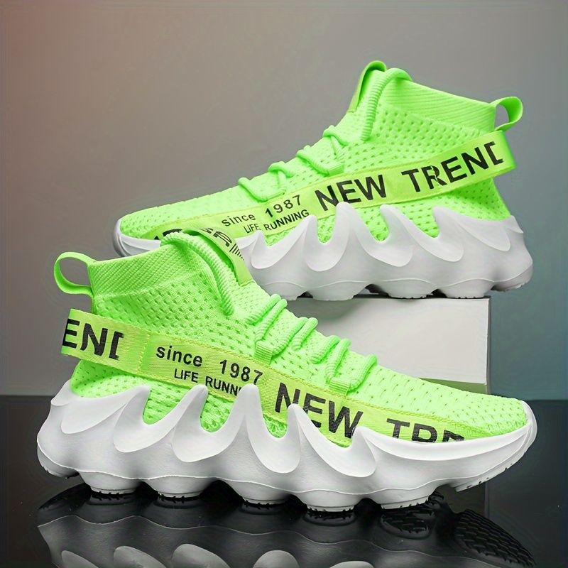 Men'S Casual Sneakers Trendy Shoes Men'S Footwear Comfortable Sneakers Stylish - Green - Size 42