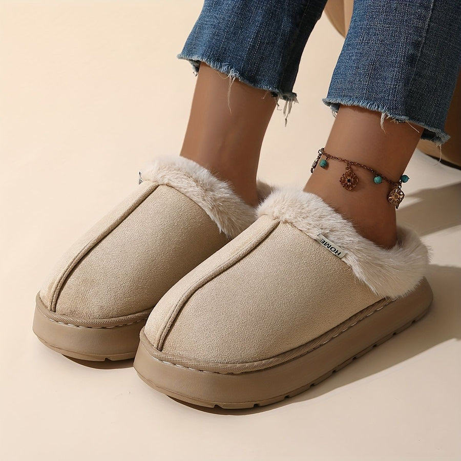 Women'S Furry Slippers Cosy House Shoes Australian Women’S Lounge Slippers Warm - Beige - Size 38