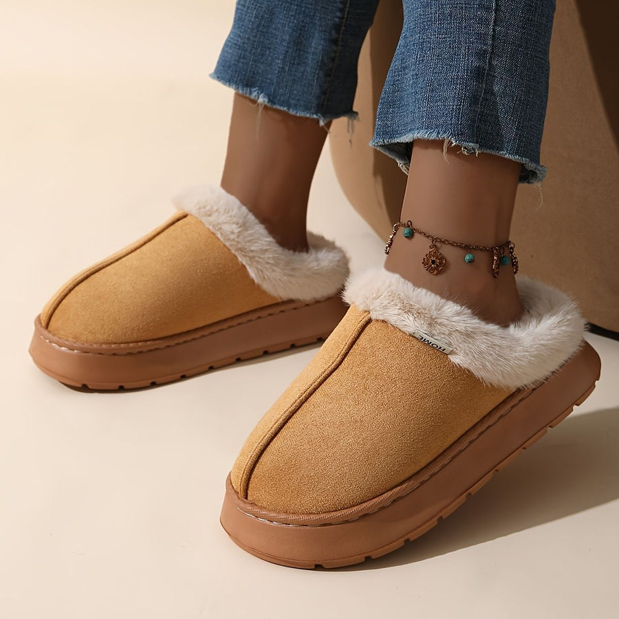 Women'S Furry Slippers Cosy House Shoes Australian Women’S Lounge Slippers Warm - Khaki - Size 36