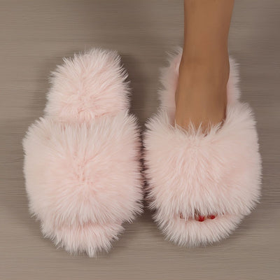 Women'S Furry Slippers High-Quality Slippers Comfortable Slippers Trendy - Green - Size 36