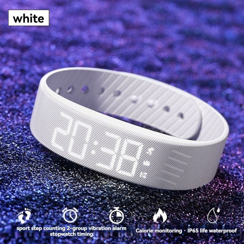 Women'S Watch Multifunctional Watch Alarm Watch Pedometer Watch Timer Watch - White - Size 01