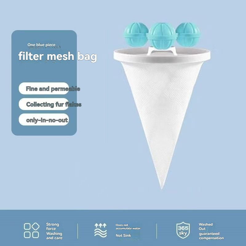 Washing Machine Lint Catcher 3 Piece Lint Catcher Laundry Lint Removal - Blue - Size 01