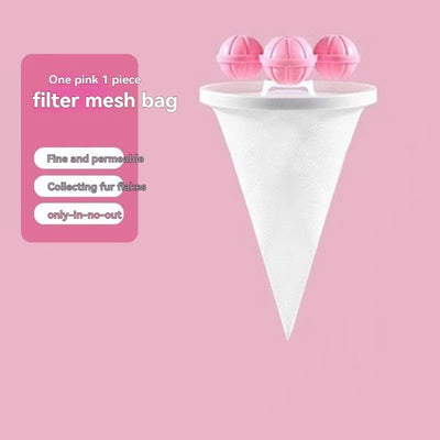 Washing Machine Lint Catcher 3 Piece Lint Catcher Laundry Lint Removal - Pink - Size 01