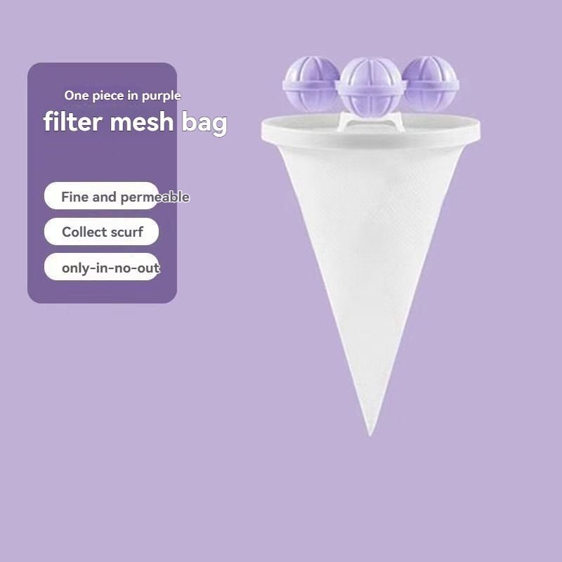 Washing Machine Lint Catcher 3 Piece Lint Catcher Laundry Lint Removal - Purple - Size 01