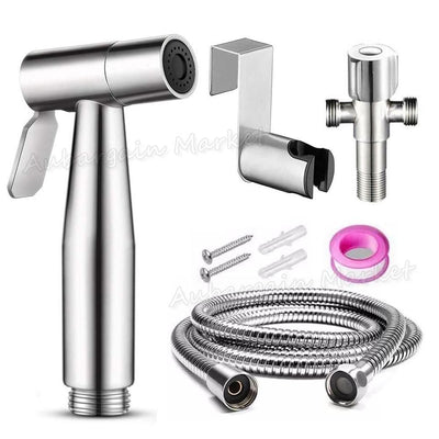 Bidet Sprayer Set Bathroom Hygiene Toilet Sprayer Personal Cleansing - Silver - Size 01