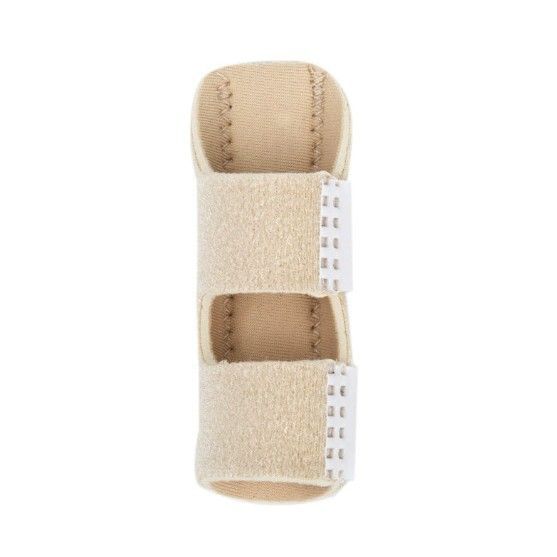 Finger Splint - Universal Finger Straightener - Broken and Trigger Finger Splints - Brace for Arthritis Pain and Support - Sprain Relief for Middle, Index, Ring, Pinky Fingers - Beige - Size 2 Pack