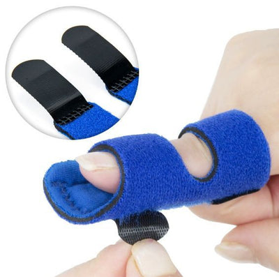 Finger Splint - Universal Finger Straightener - Broken and Trigger Finger Splints - Brace for Arthritis Pain and Support - Sprain Relief for Middle, Index, Ring, Pinky Fingers - Blue - Size 2 Pack