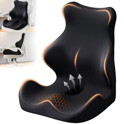 Seat Cushion with Back Support,Lumbar Support Pillow for Office Chair,office chair cushion for Sciatica and Hemorrhoid Relief,Tailbone Pain，Memory Foam Seat Cushion with L-Shaped Ergonomic Design