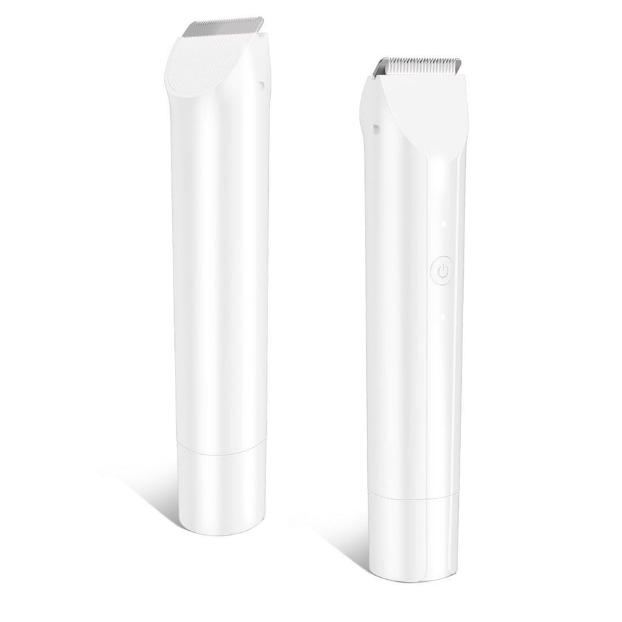 2-in-1 Waterproof Body Trimmer & Shaver – 3mm/6mm Guide, Floating Head, Painless Hair Removal for Women - White - Size 20cm