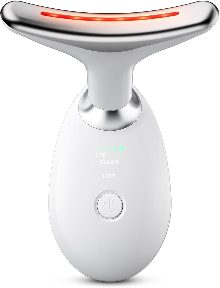 Face Neck Tool for Skin Care, Electric Neck Face Lifting Device for Wrinkle Removal - White - Size 89mm