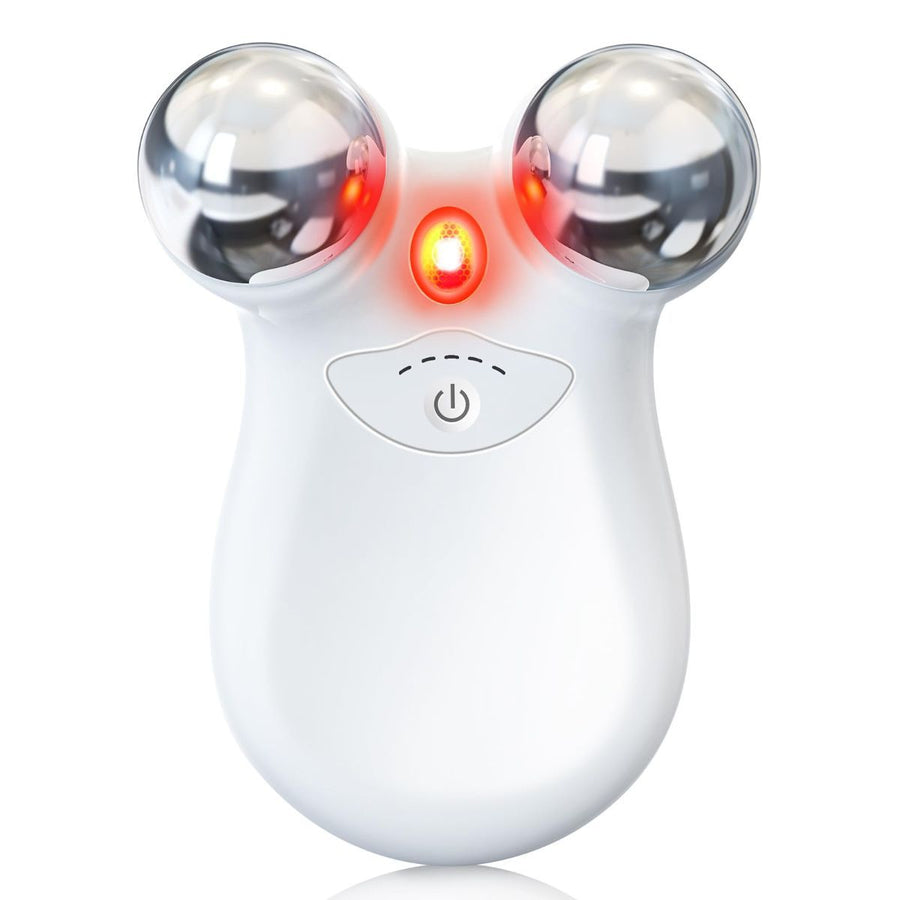 Microcurrent Facial Device,Latest Red Light Technology，Enhances The Ability to Lift The Face and Tighten The Skin，Facial Wrinkle Equipment，Smart Photon Micro-Current Device - White - Size 15cm