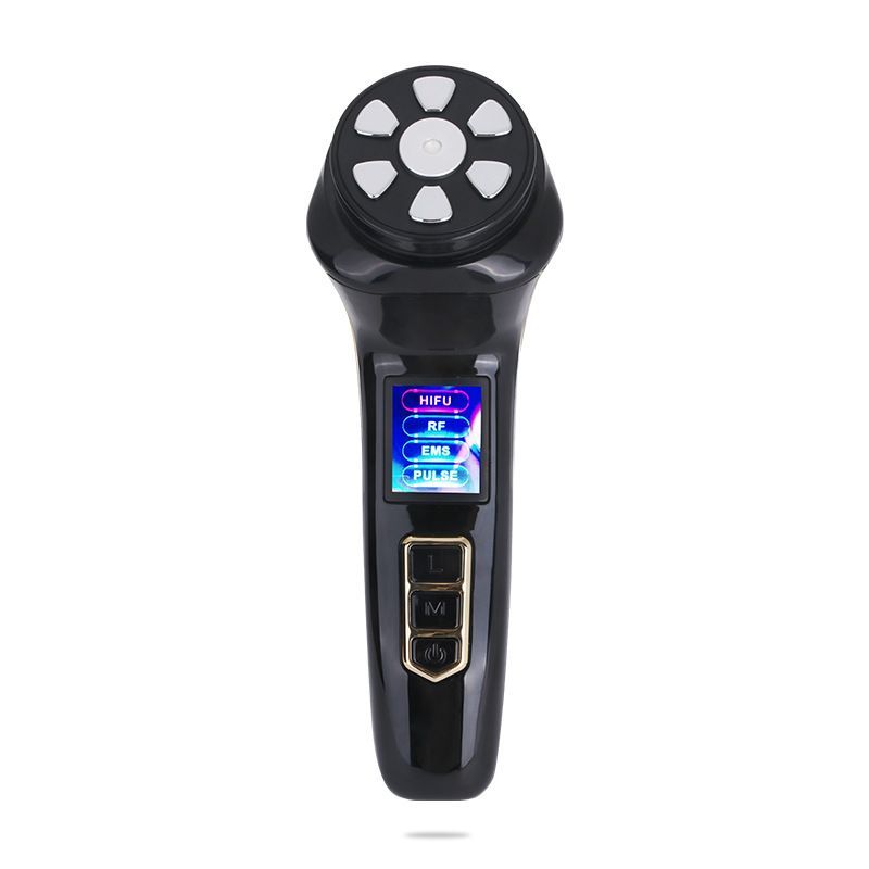 Facial Massager Device – Skin Care Tool for Anti-Aging– Face Lifting & Toning Massager for Hydration & Radiance – Home Spa for Women (Black)