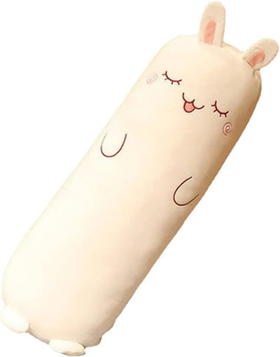 Long-Shaped Pillow Plush Pillow Hugging Pillow Soft Pillow Sleeping Pillow Gift - Beige - Size 27in