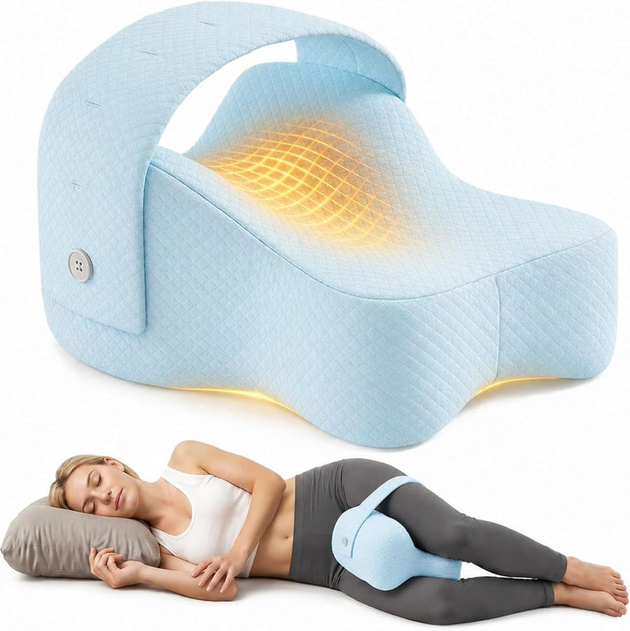 Side Sleeper Knee Pillow Hip Pain Relief Sciatica Pain Relief Ergonomic Leg - Blue - Size 35cm*25cm*16cm