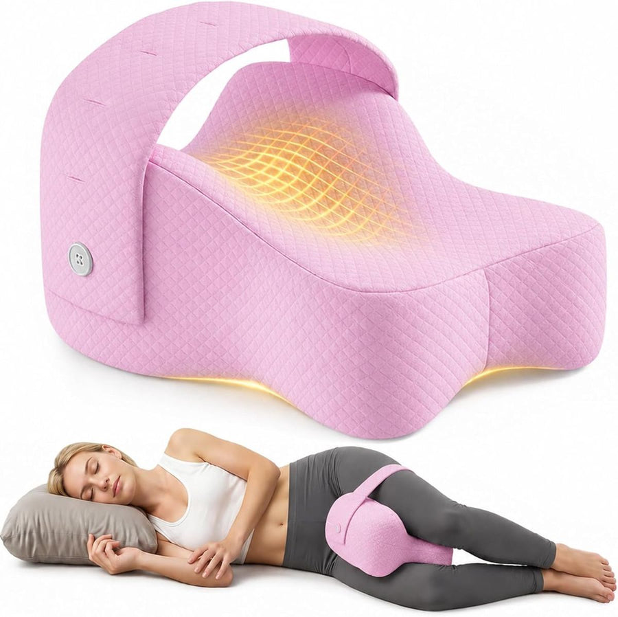 Side Sleeper Knee Pillow Hip Pain Relief Sciatica Pain Relief Ergonomic Leg - Pink - Size 35cm*25cm*16cm