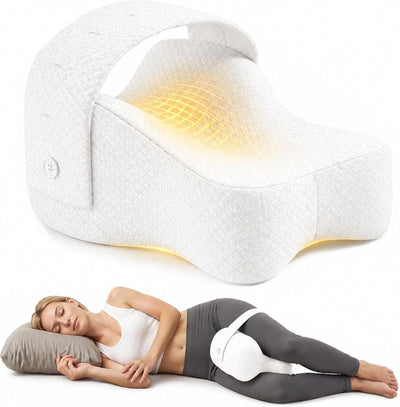 Side Sleeper Knee Pillow Hip Pain Relief Sciatica Pain Relief Ergonomic Leg - White - Size 35cm*25cm*16cm
