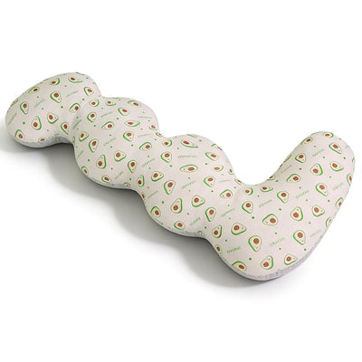 Long Rectangular Leg Pillow for Side Sleeping, Breathable Summer Cushion with Removable Washable Cover, Slim Lightweight Support Pillow for Bed Sofa Couch Travel Use - White - Size 100cm