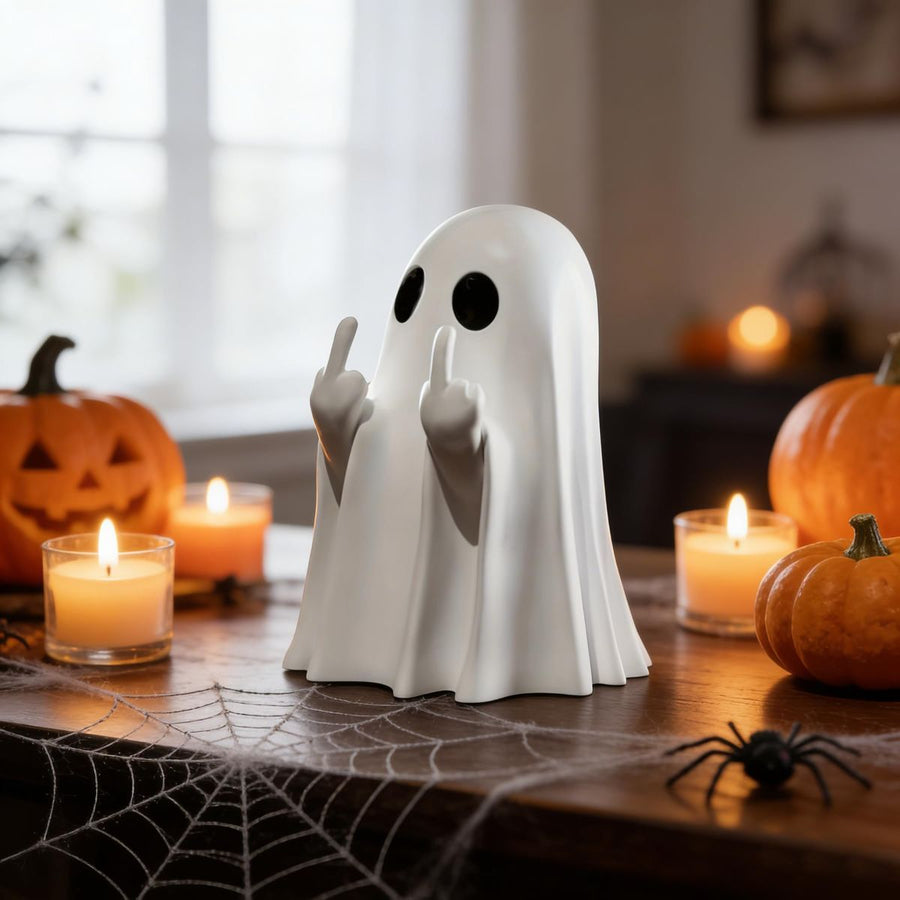 Halloween Ghost Figurine-Spooky & Cute Ghost Statue for Home, Desk, Party Decor | FunnyGhost Halloween Decor Indoor White Chgfs Ghost