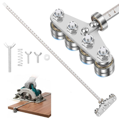 20 Inch Positioning Calipers for Precise Measurements & Easy Wood Cutting, Adjustable Stainless Steel Circular Saw Guide Rail, Cutting Guide for Circular Saw Furniture Making (Four-Axis)