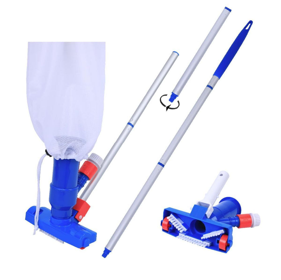 Jet Vacuum W/ 6 Section Poles of 57" for Frame Aboveground/Inflatable Pool Spa, No Electric Power Needed, Use Garden Hose Water Pressure to Vacuum