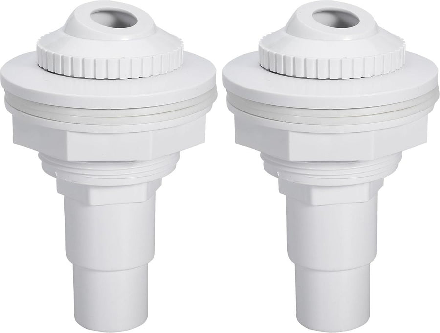 Pool Return Jet Fitting Above Ground Pool Complete Pool Return Jet Kit with Gaskets and Hose Adapter - White - Size 2pcs