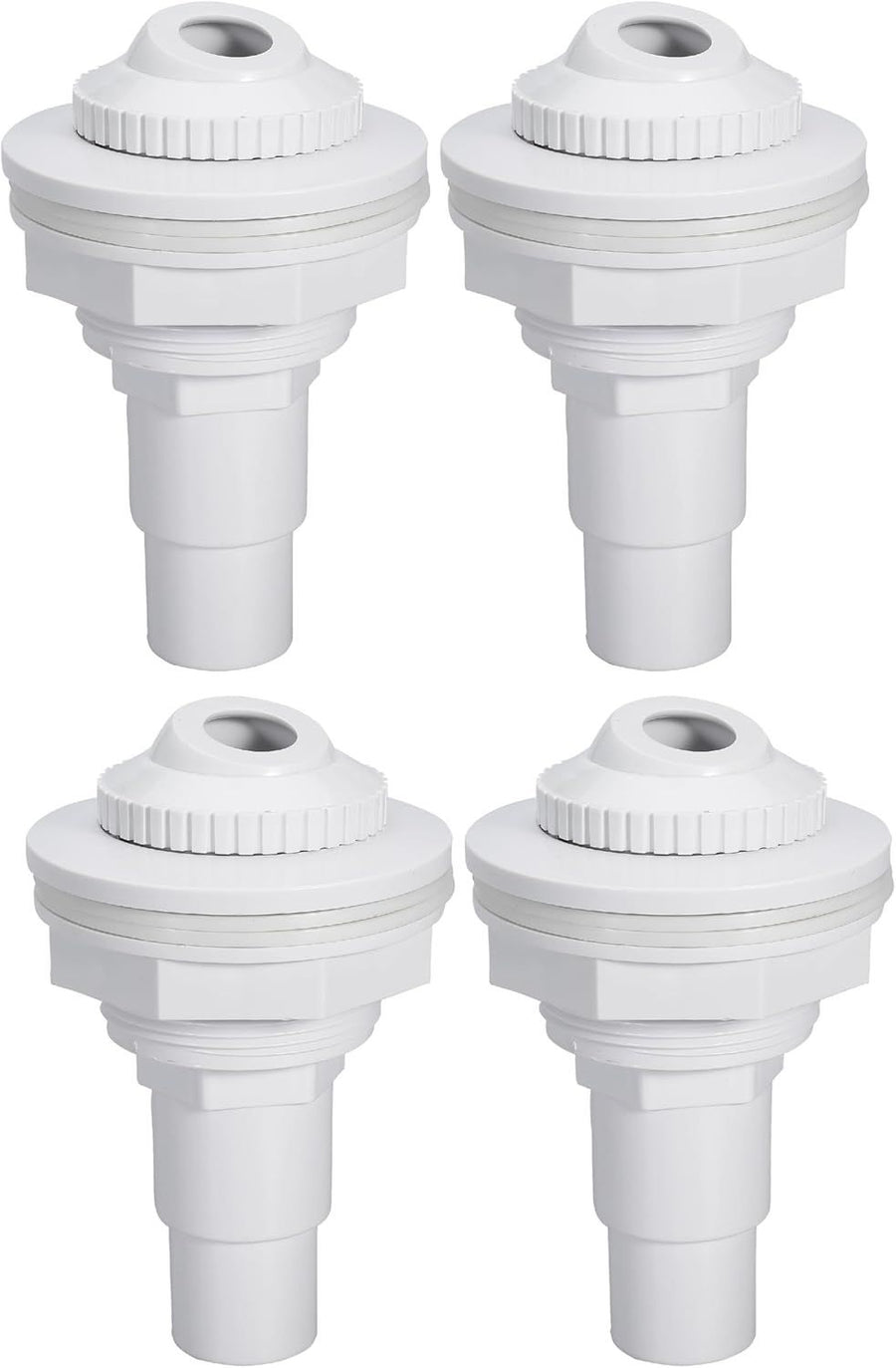Pool Return Jet Fitting Above Ground Pool Complete Pool Return Jet Kit with Gaskets and Hose Adapter - White - Size 4pcs