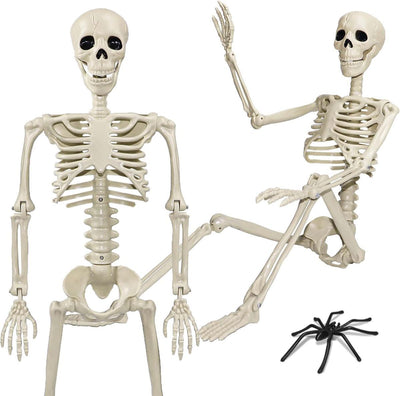 Halloween Skeleton 36-Inch Skeleton Poseable Skeleton Halloween Decorations - White - Size 1 Pcs