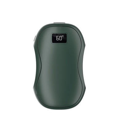 Hand Warmers Rechargeable 2 Pack,Portable Digital Display Pocket Electric hot Hands,Magnetic Battery Powered Heater. Outdoor, Golf, Hunting, Camping Accessories, Gifts - Dark Green - Size Fits Adult Hands