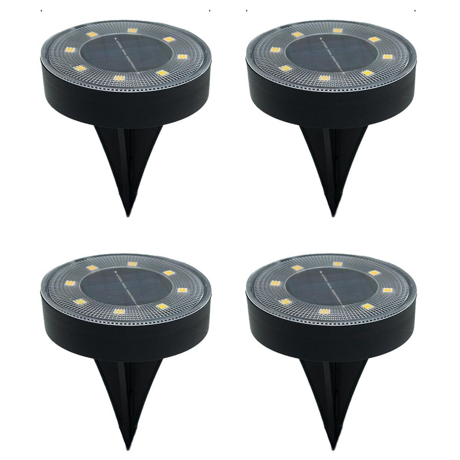 Solar Ground Lights Garden Lights Outdoor Lights Waterproof Lights LED Lights - Warm White - Size 4 Pack