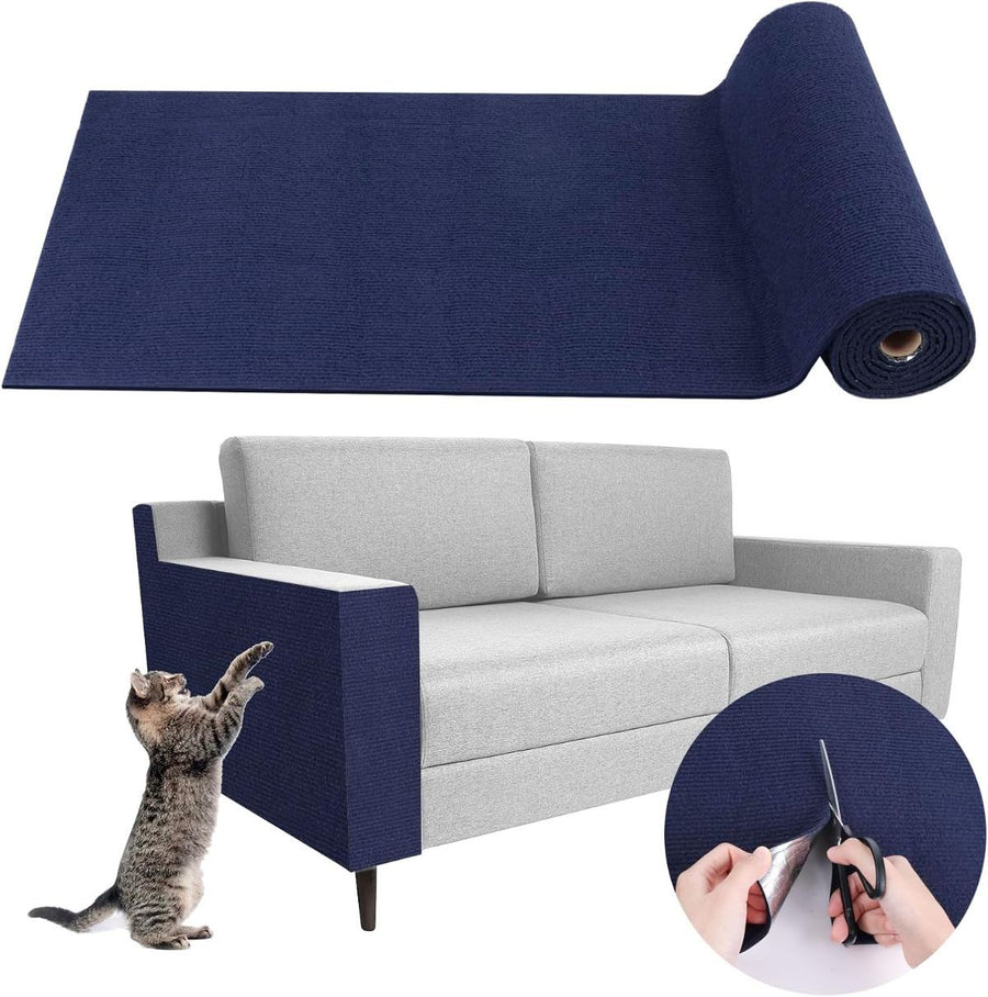 Cat Scratching Pad DIY Cat Accessory Cat Furniture Protection Cat Climbing - Blue - Size 15.8''×118''