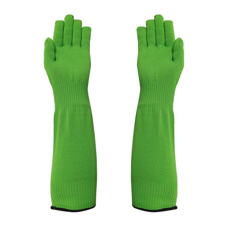 Cat Grooming Gloves Pet Handling Gloves Anti-Scratch Gloves Cat Nail Trimming - Green - Size 15.7in