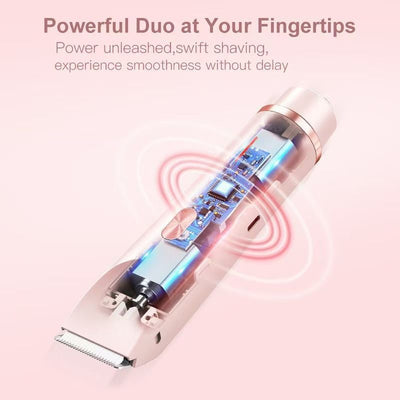 Rechargeable Women'S Hair Trimmer Painless Hair Removal For Women Underarm Hair & Bikini Area