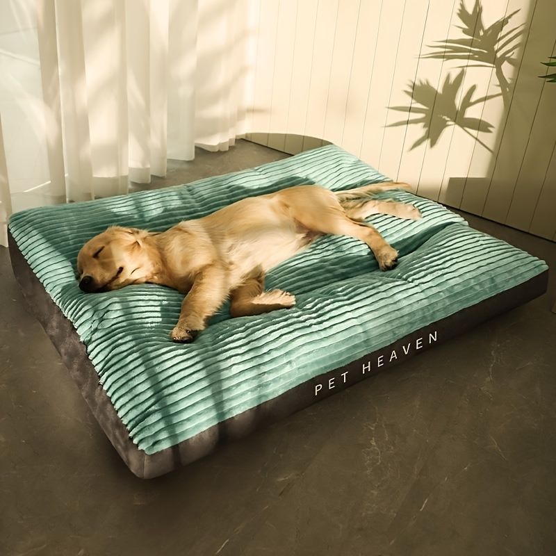 Warm Dog Bed Washable Pet Bed Non-Slip Dog Bed High Backrest Dog Bed Thick Dog - Green - Size 23.6*18.5in