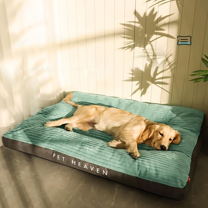 Warm Dog Bed Washable Pet Bed Non-Slip Dog Bed High Backrest Dog Bed Thick Dog - Green - Size 39.3*29.5in