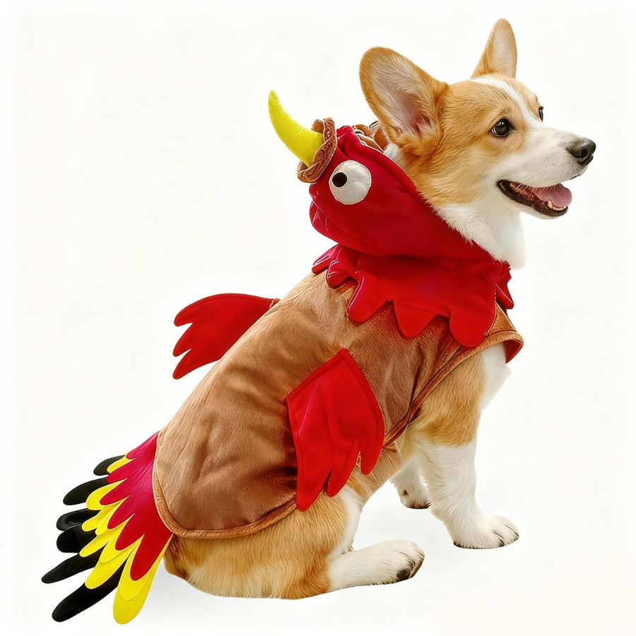 Dog Costumes Dog Turkey Costume, Thanksgiving Costume Pet Clothes Apparel for Thanksgiving Christmas Cosplay for Small Medium and Large Dogs - Brown - Size XL