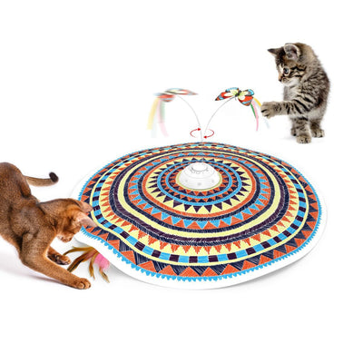 Cat Toy Interactive Spinning Cat Toy Butterfly Attachment Cat Toy Feather